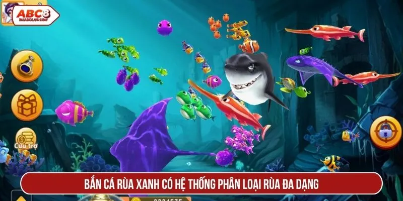 Bắn cá rùa xanh có hệ thống phân loại rùa đa dạng