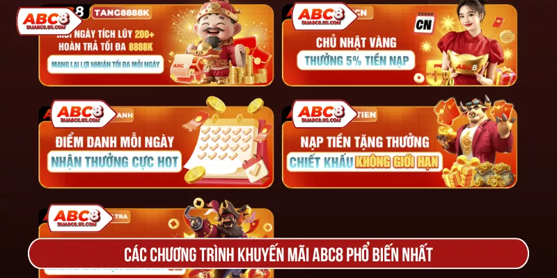 Các chương trình khuyến mãi ABC8 phổ biến nhất