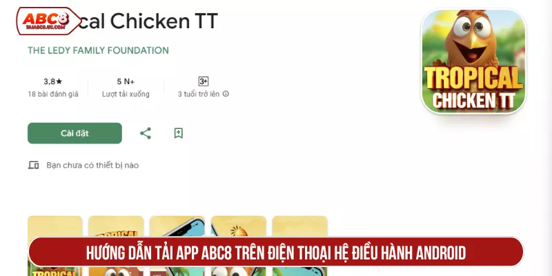 Hướng dẫn tải app ABC8 trên điện thoại hệ điều hành Android
