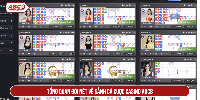 Tổng quan đôi nét về sảnh cá cược Casino ABC8